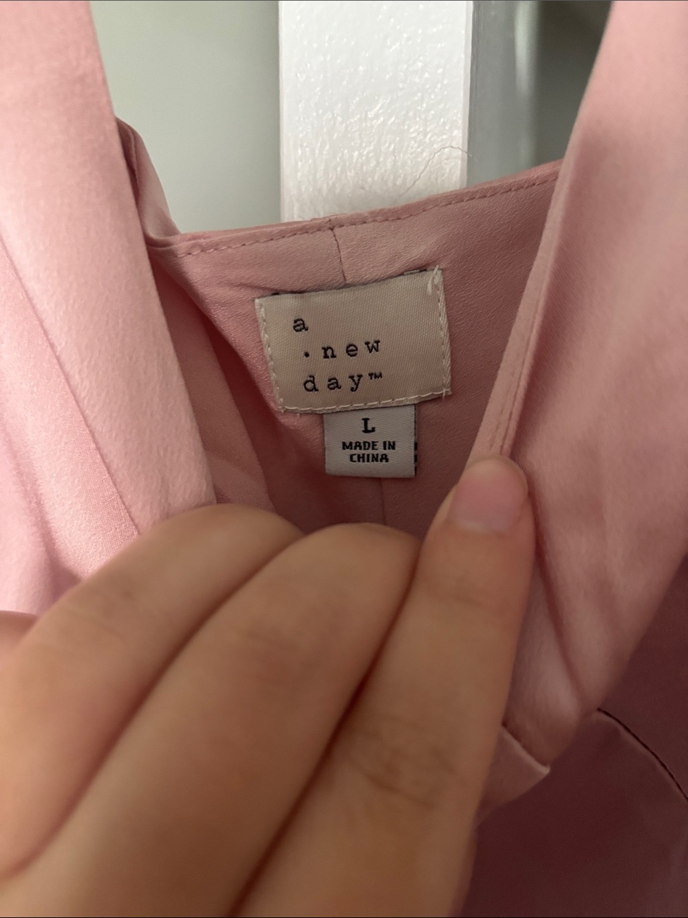 Satin V-Neck Slip Dress in Blush Pink - NWT - Picture 5 of 7